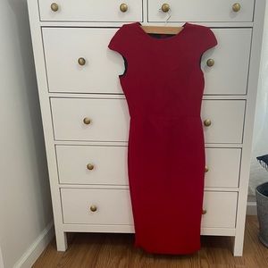 Zara red midi dress